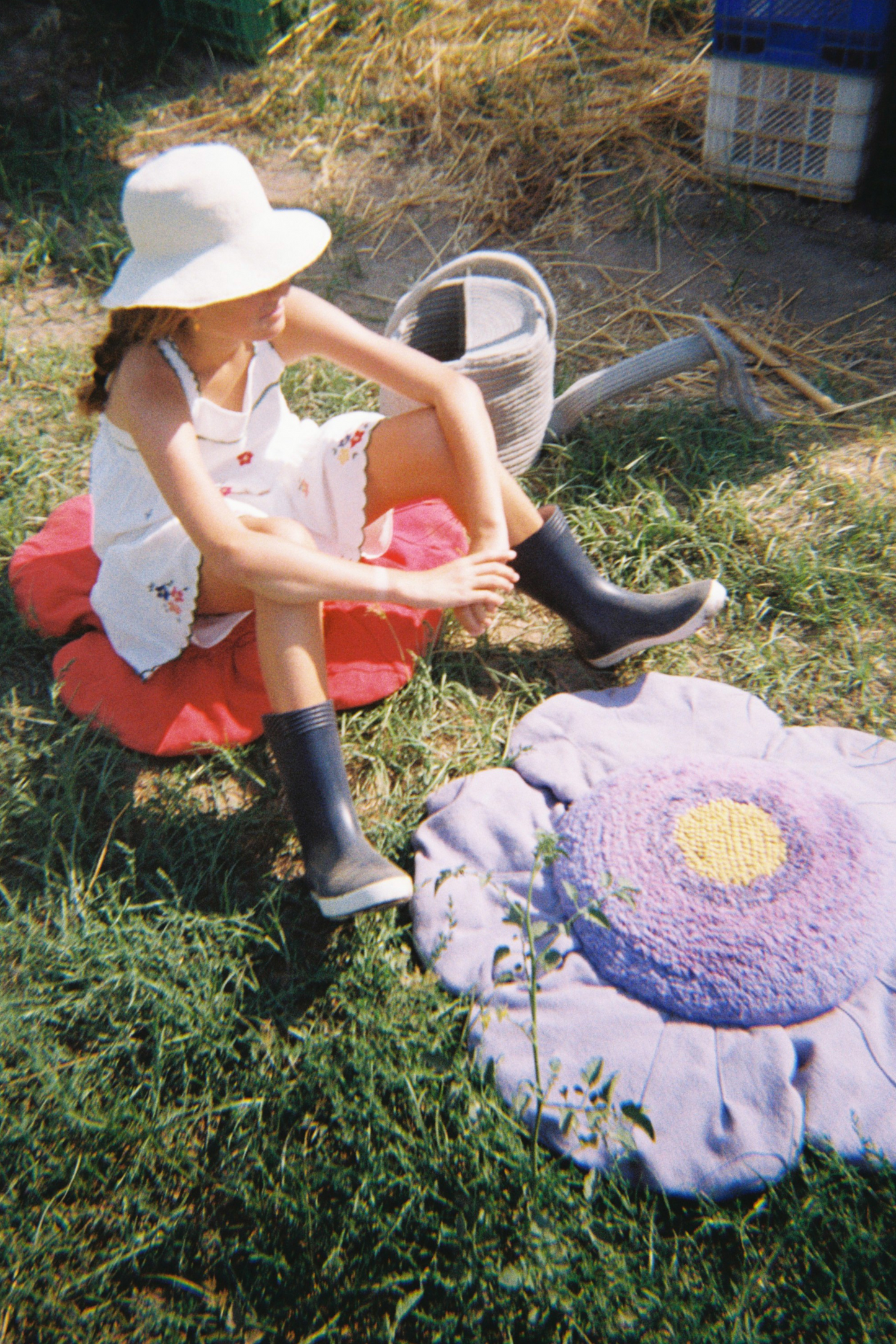 CUSCINO DA PAVIMENTO PURPLE POPPY