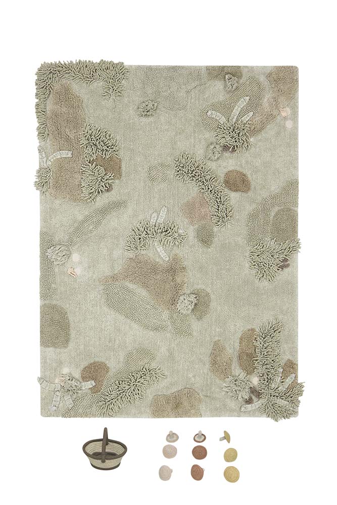 WASHABLE PLAY RUG MUSHROOM FOREST Lorena Canals
