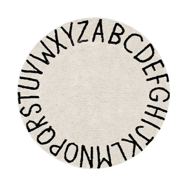 Washable Rug ABC Natural Black | Lorena Canals