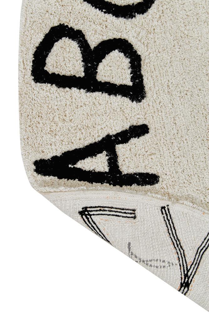 WASHABLE RUG ABC NATURAL BLACK Lorena Canals