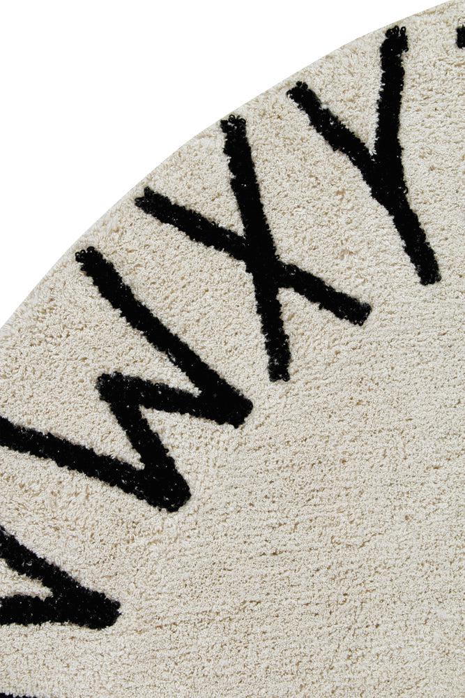 Washable Rug ABC Natural Black | Lorena Canals