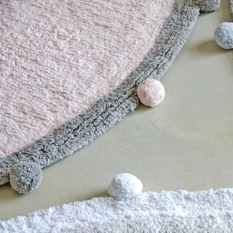 WASHABLE RUG BUBBLY SOFT PINK - GREY Lorena Canals