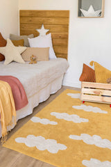 WASHABLE RUG CLOUDS MUSTARD Lorena Canals