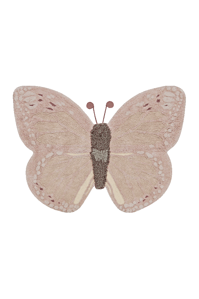 WASCHBARER TEPPICH AUS TIERBAUMWOLLE BABY BUTTERFLY