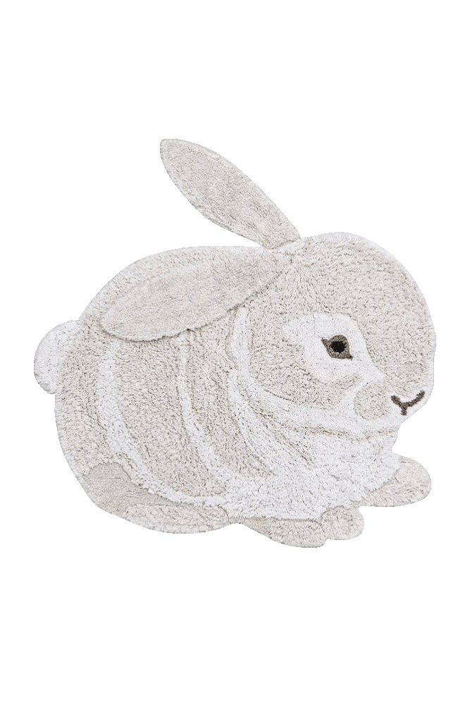 TAPIS LAVABLE EN COTON ANIMAL BUNNY