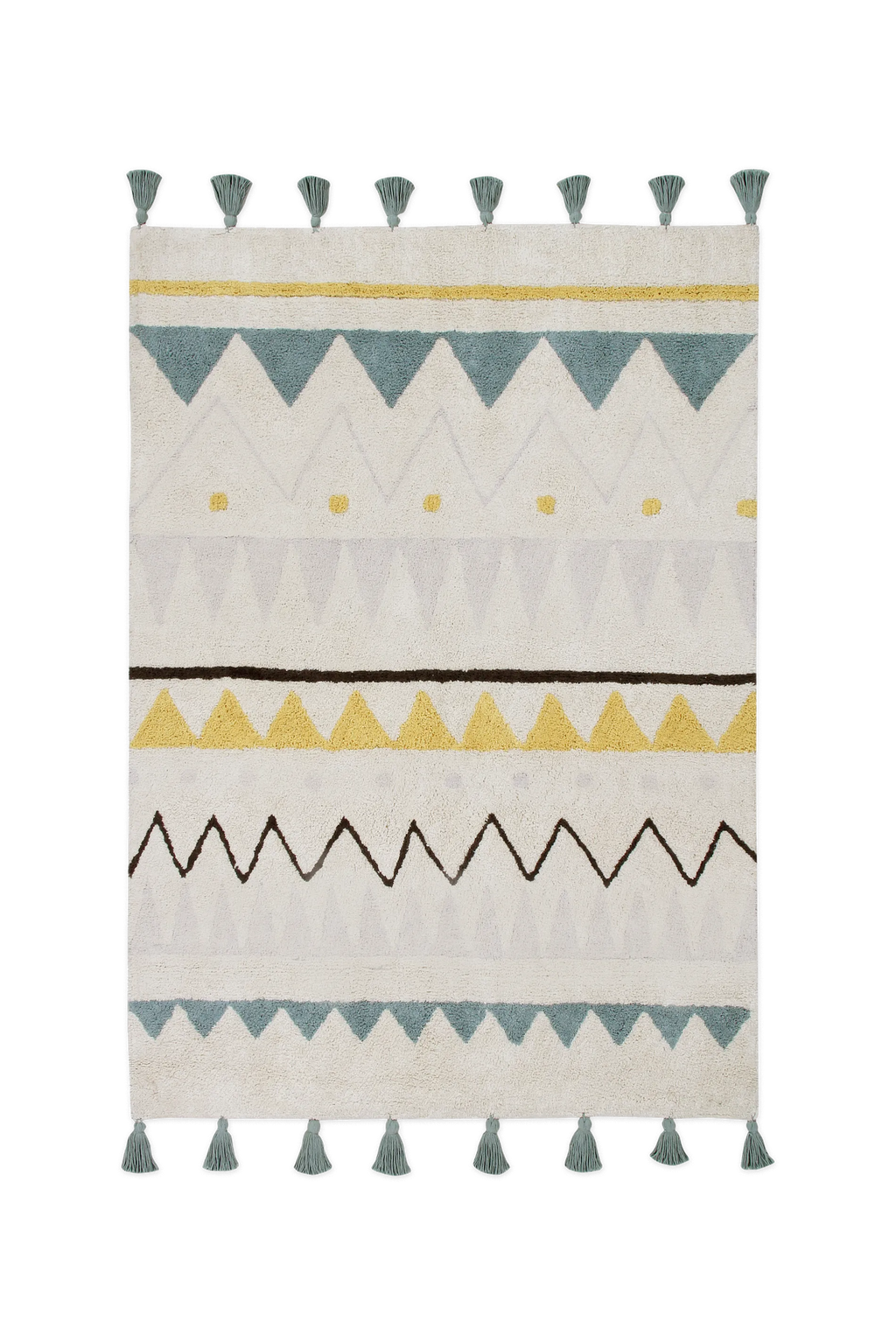TAPPETO LAVABILE AZTECA VINTAGE BLUE