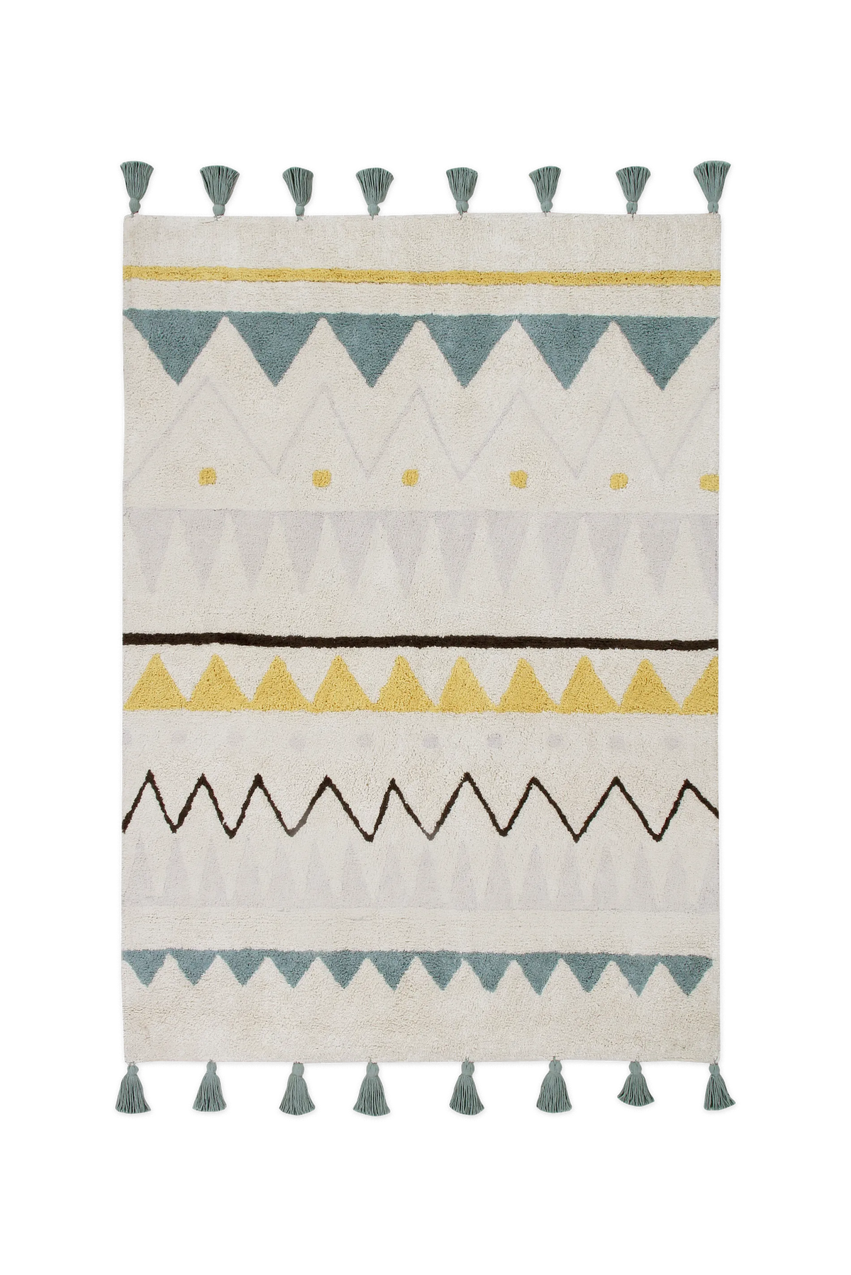 ALFOMBRA LAVABLE AZTECA VINTAGE BLUE