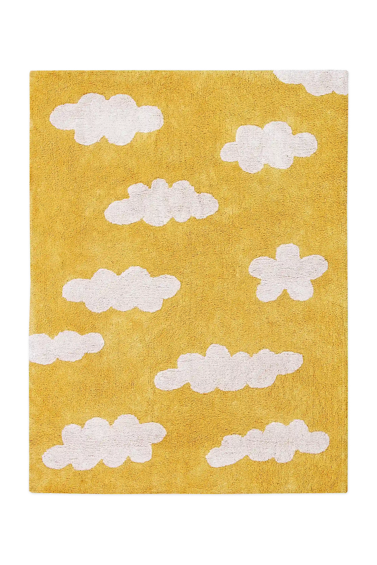 TAPIS LAVABLE CLOUDS MUSTARD
