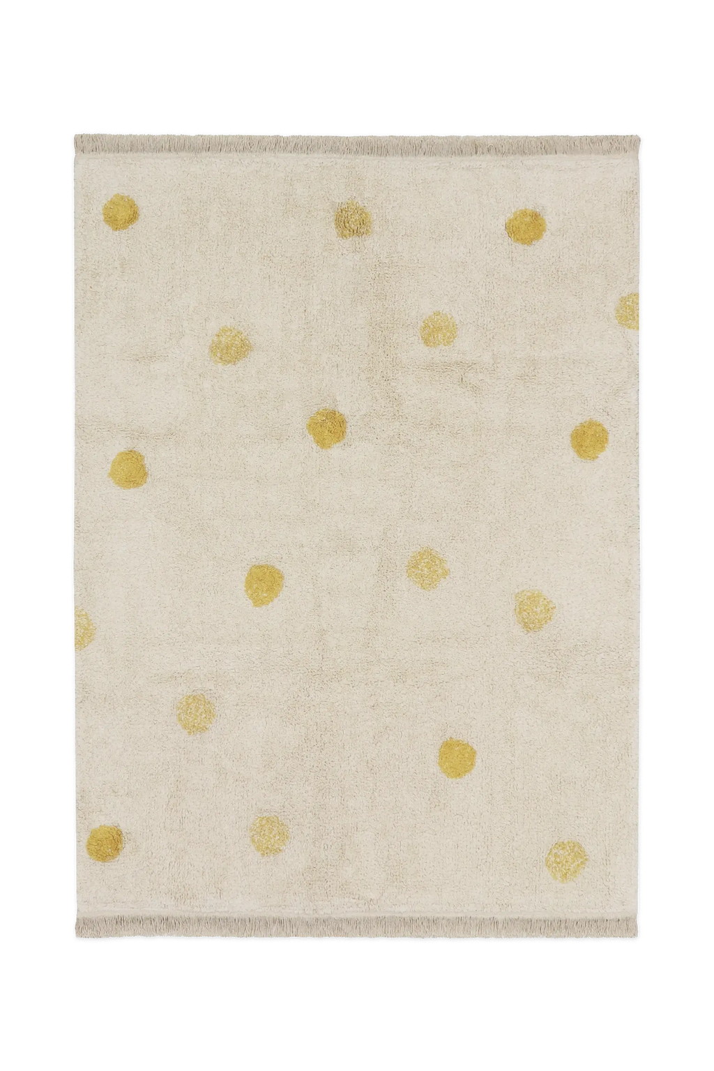 WASCHBARER TEPPICH HIPPY DOTS NATURAL - HONEY
