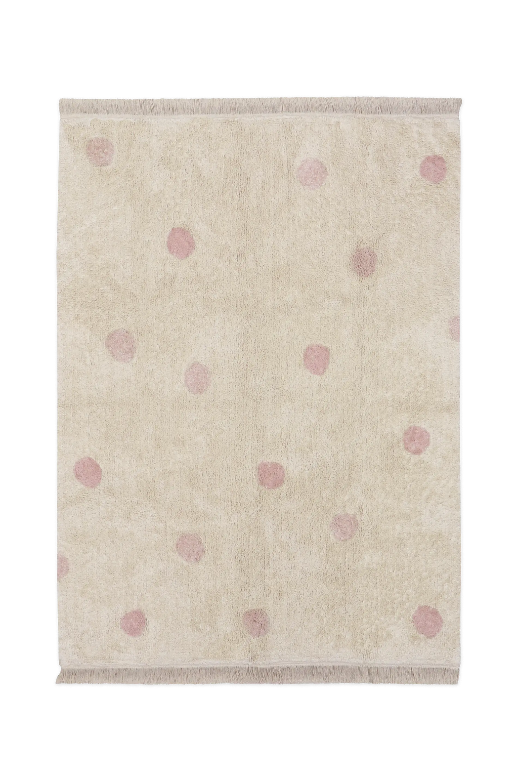 WASHABLE RUG HIPPY DOTS NATURAL - VINTAGE NUDE