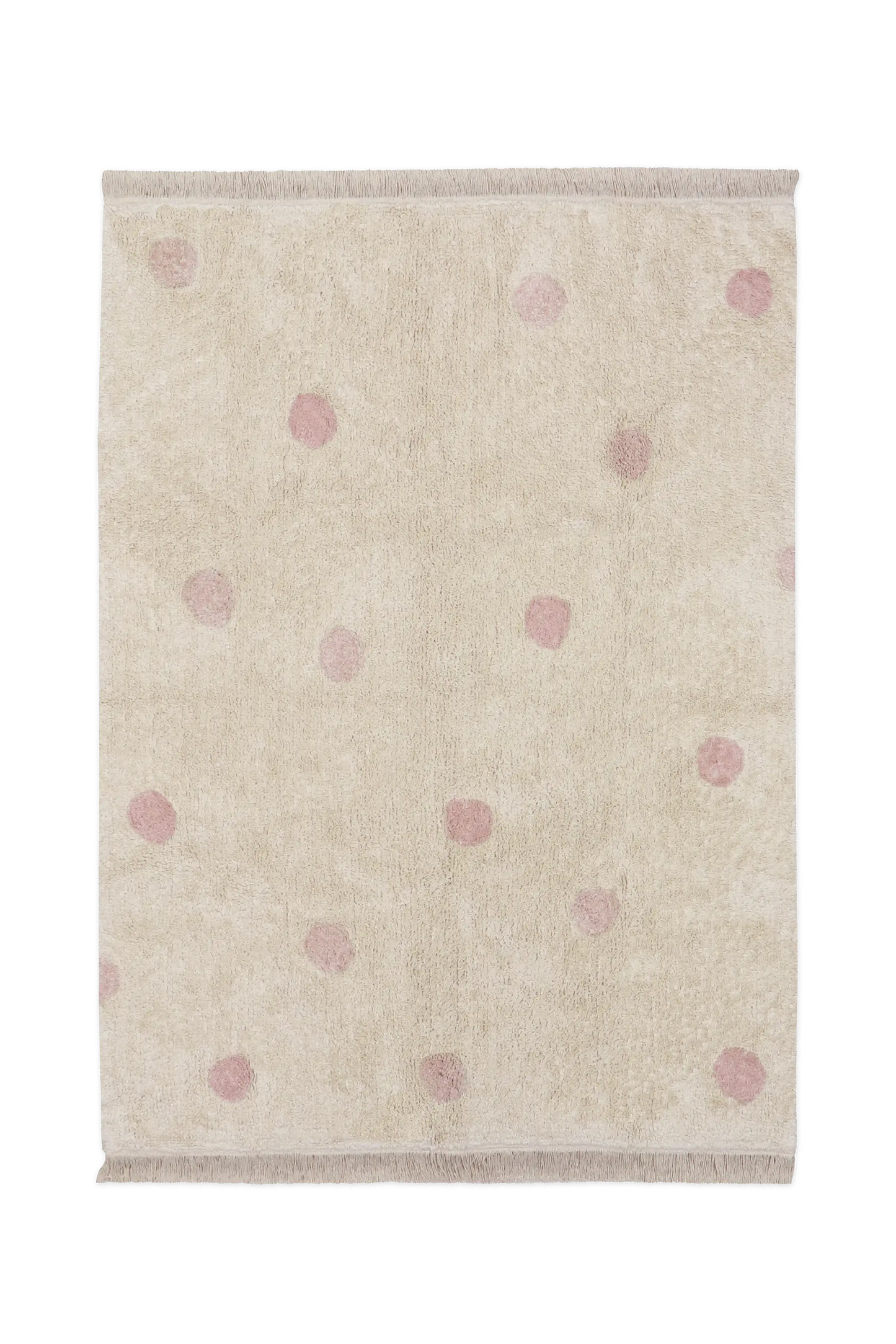 WASHABLE RUG HIPPY DOTS NATURAL - VINTAGE NUDE