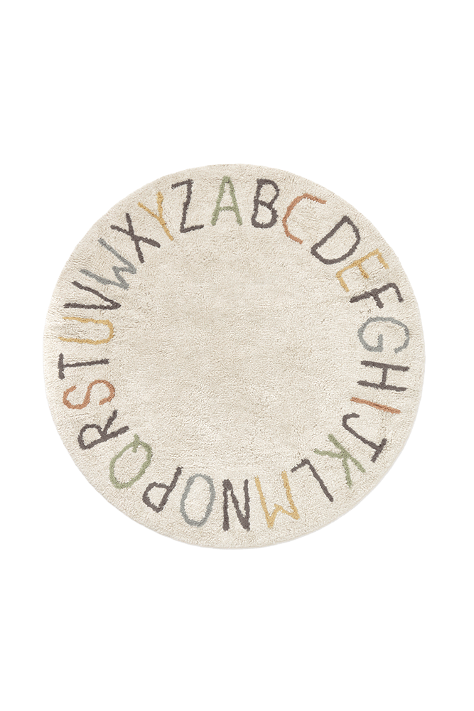 WASHABLE PLAY RUG ABC COLOR AND LETTERS