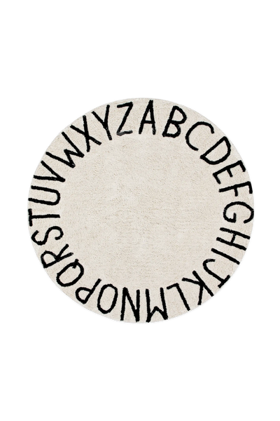 Washable Rug ABC Natural Black | Lorena Canals