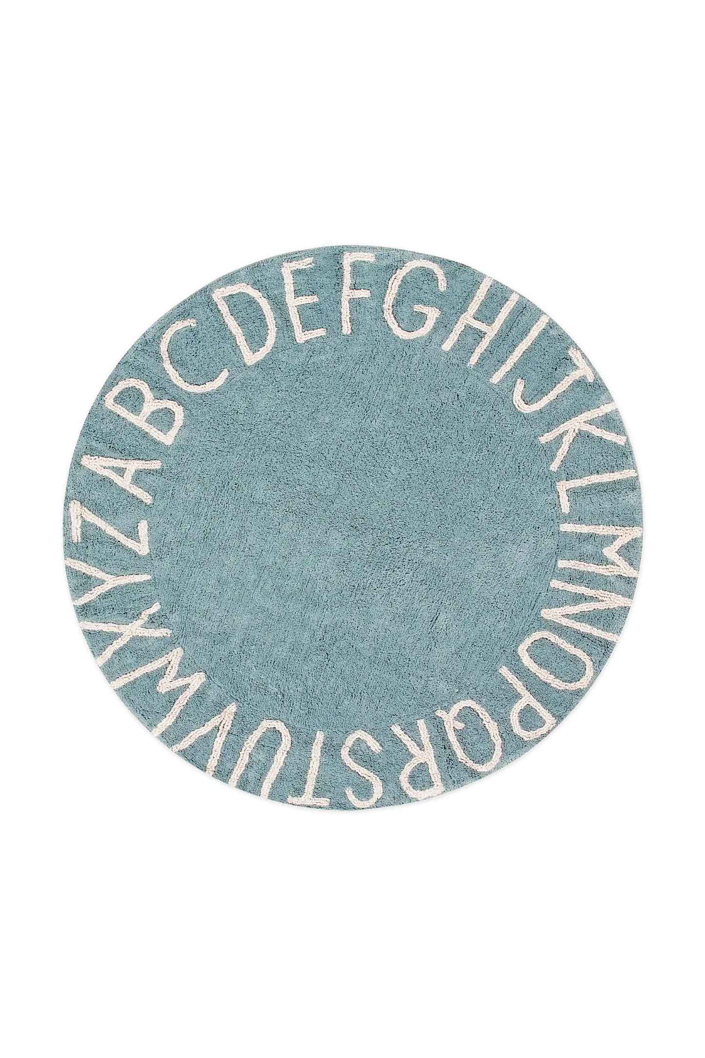 WASCHBARER TEPPICH ABC NATURAL VINTAGE BLUE