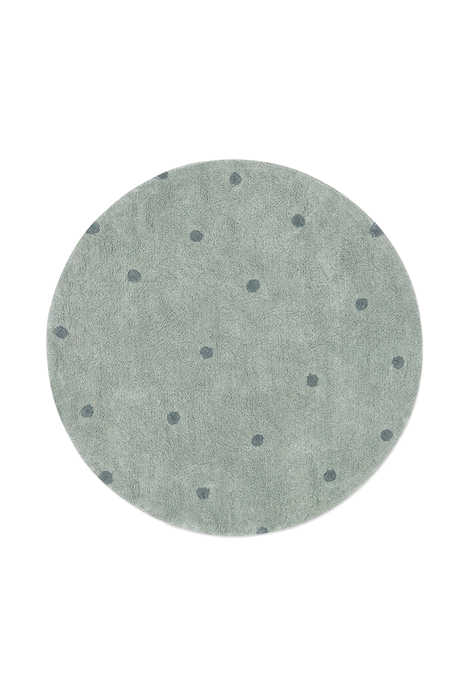 ALFOMBRA LAVABLE REDONDA DOT BLUE SAGE