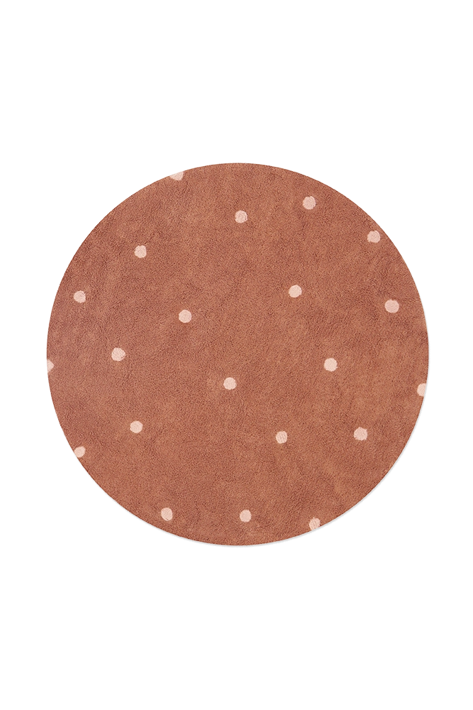 ALFOMBRA LAVABLE REDONDA DOT CHESTNUT