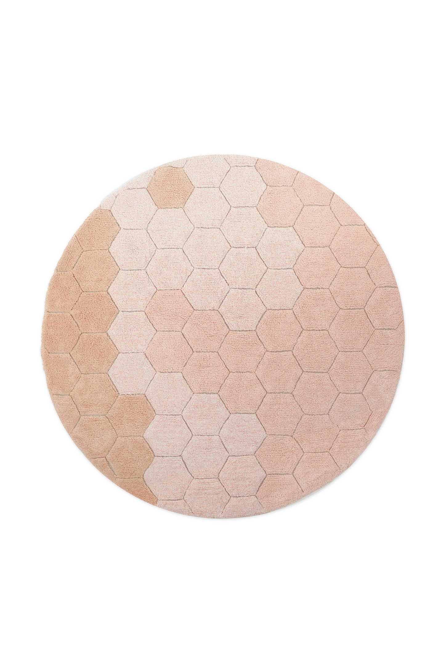 ALFOMBRA LAVABLE REDONDA HONEYCOMB ROSE