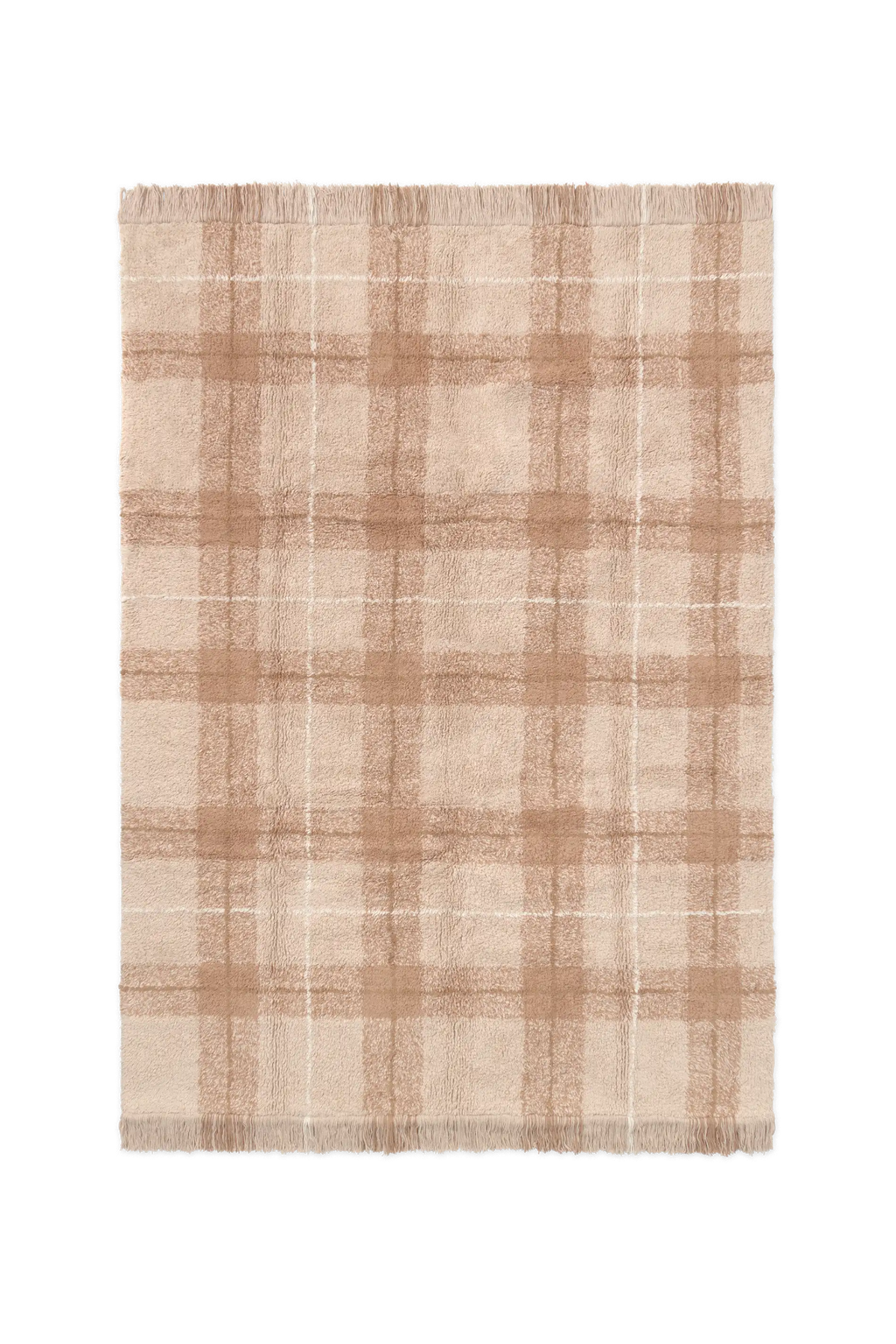 ALFOMBRA LAVABLE TARTAN ROSE