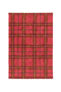 WASHABLE RUG TARTAN VINTAGE RED