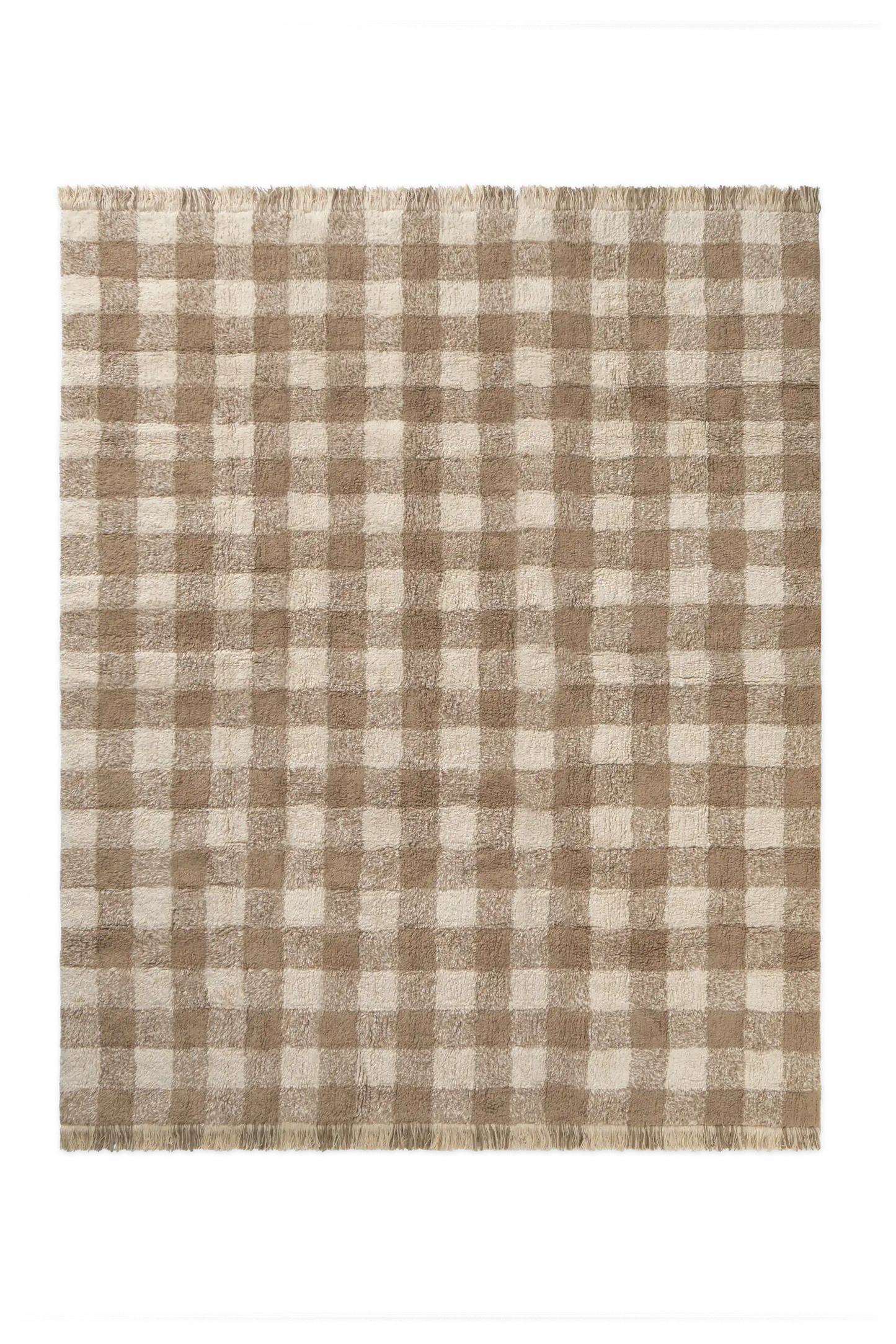TAPIS LAVABLE VICHY MARRON