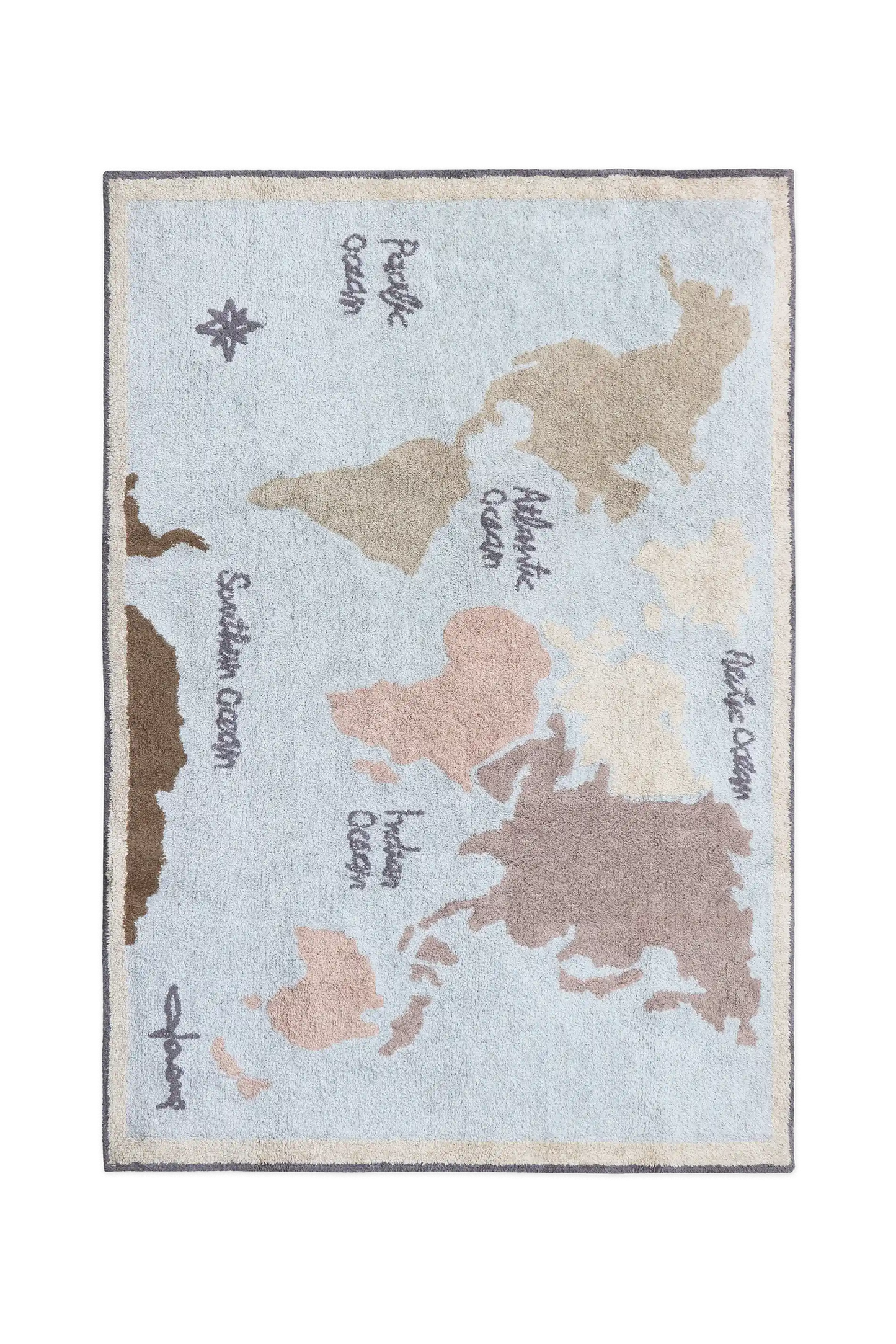 WASHABLE RUG VINTAGE MAP