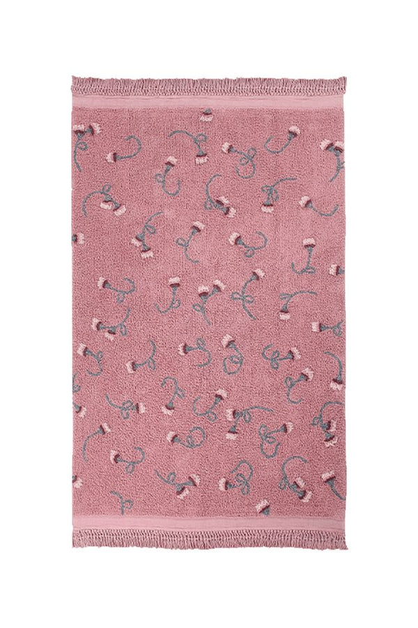 WASHABLE RUG ENGLISH GARDEN ASH ROSE