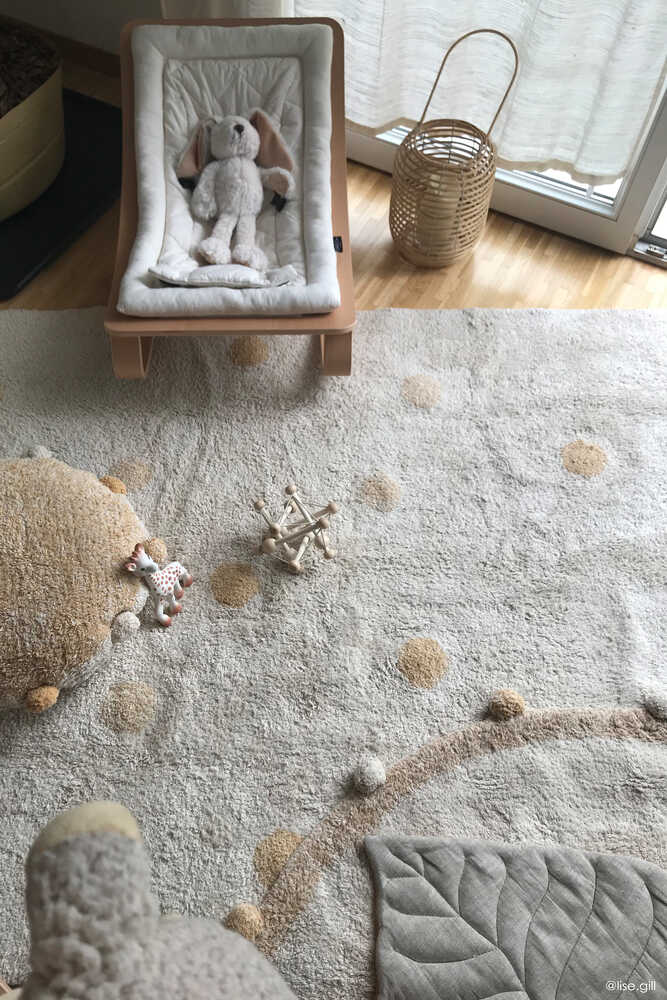 WASHABLE RUG HIPPY DOTS NATURAL - HONEY Lorena Canals