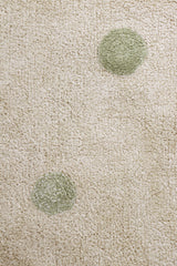 WASHABLE RUG HIPPY DOTS NATURAL - OLIVE Lorena Canals