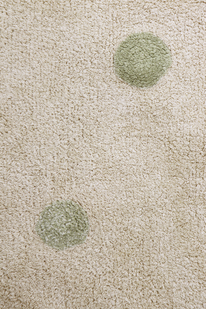 WASHABLE RUG HIPPY DOTS NATURAL - OLIVE Lorena Canals