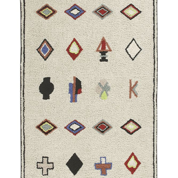 ダイヤ柄　ラグ　Lorena Canals washable-rug-atlas-