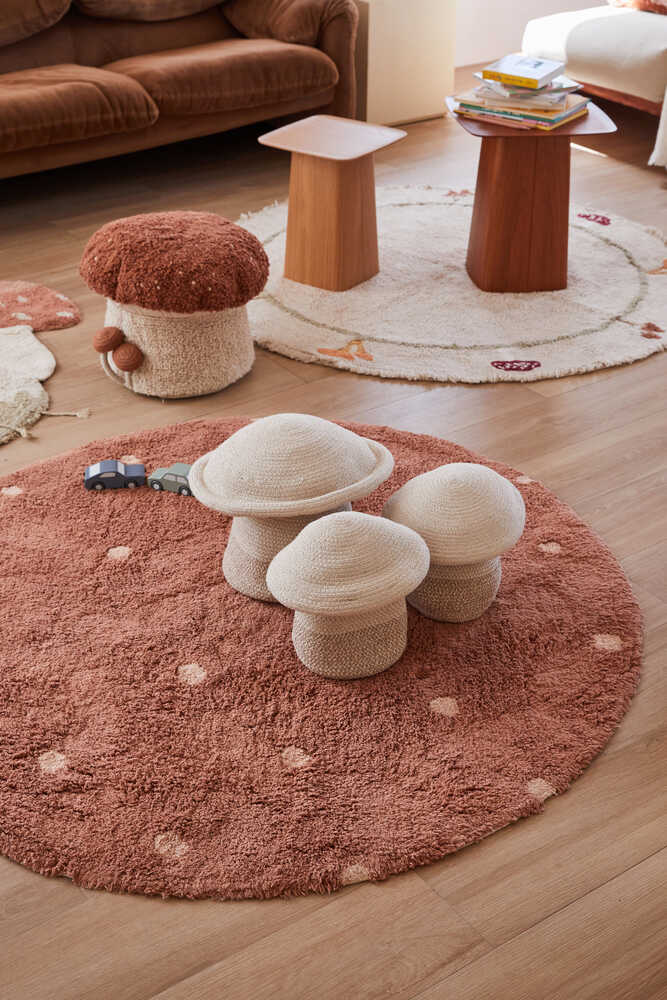 Washable Rug Round Dot Chestnut | Lorena Canals