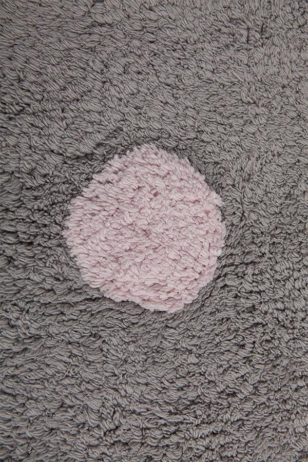 WASHABLE RUG TRICOLOR POLKA DOTS GREY-PINK Lorena Canals