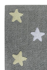 WASHABLE RUG TRICOLOR STARS GREY-PINK Lorena Canals