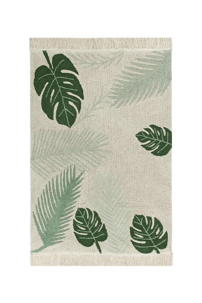 WASHABLE RUG TROPICAL GREEN