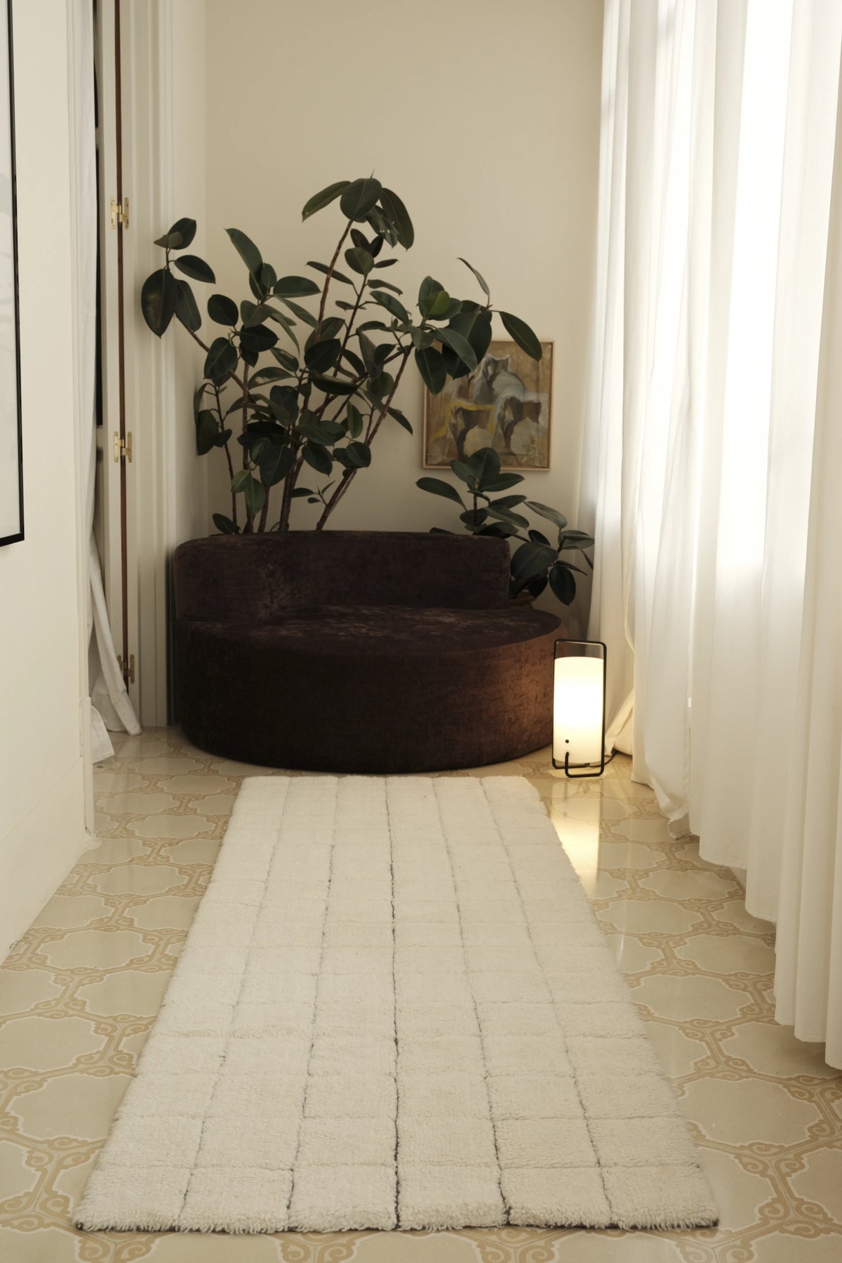 TAPIS EN LAINE DE COULEUR MOSAIC NATURAL