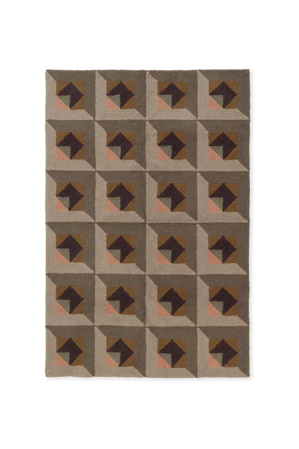 TAPIS EN LAINE TESSERA KHAKI