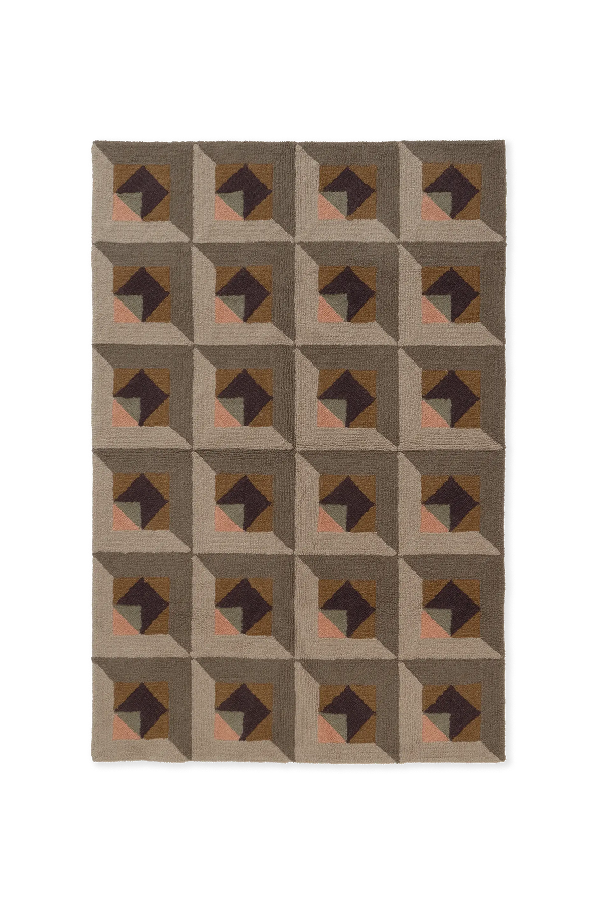 TAPIS EN LAINE TESSERA KHAKI