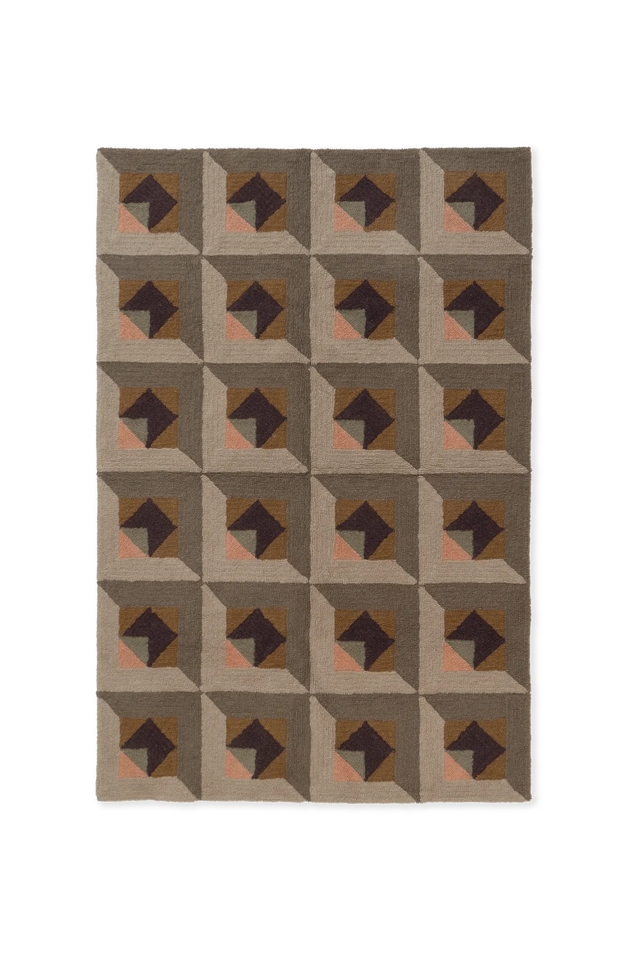 WOOL RUG TESSERA KHAKI