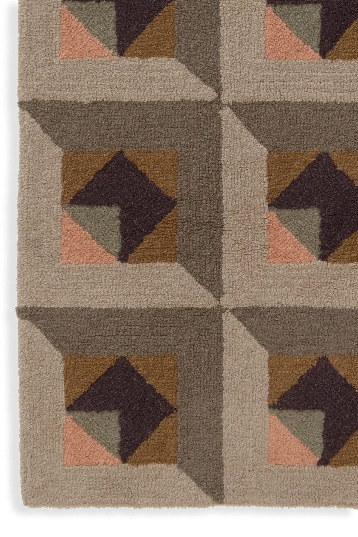 TAPIS EN LAINE TESSERA KHAKI