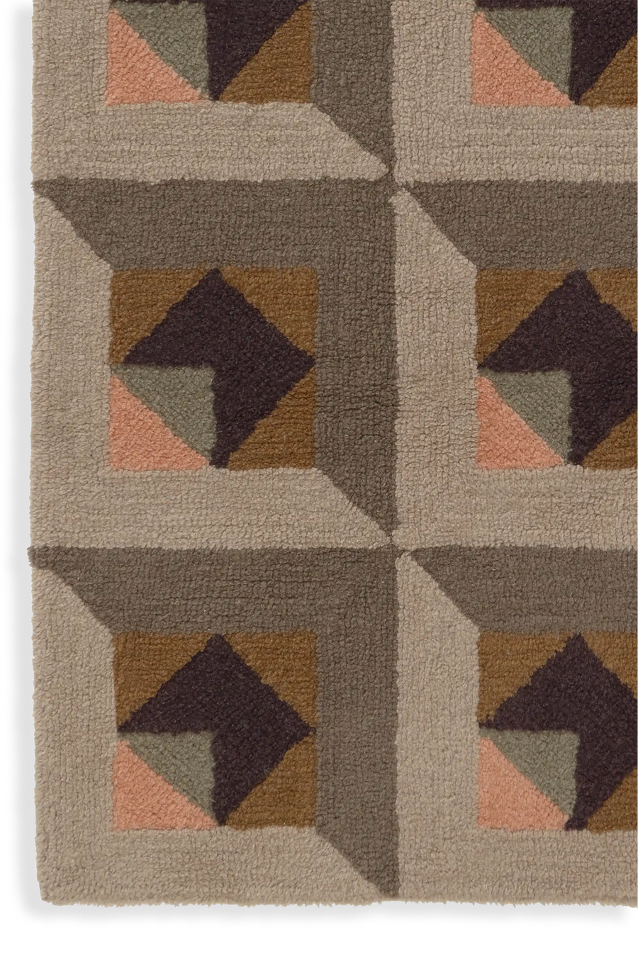 WOOL RUG TESSERA KHAKI