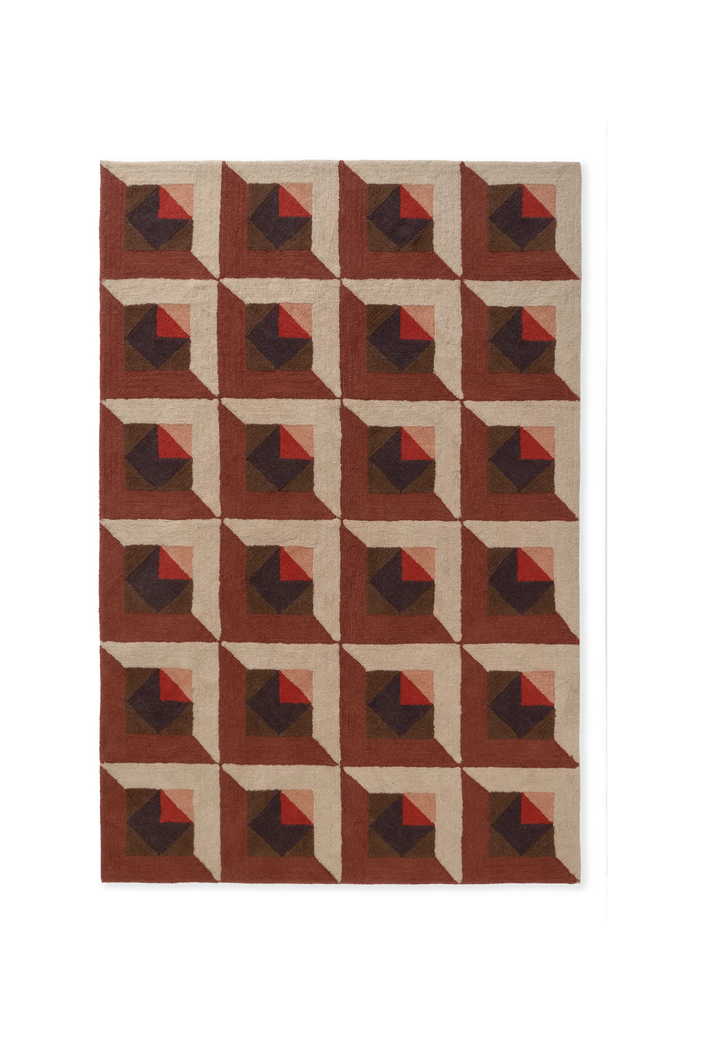 TAPIS EN LAINE TESSERA RED