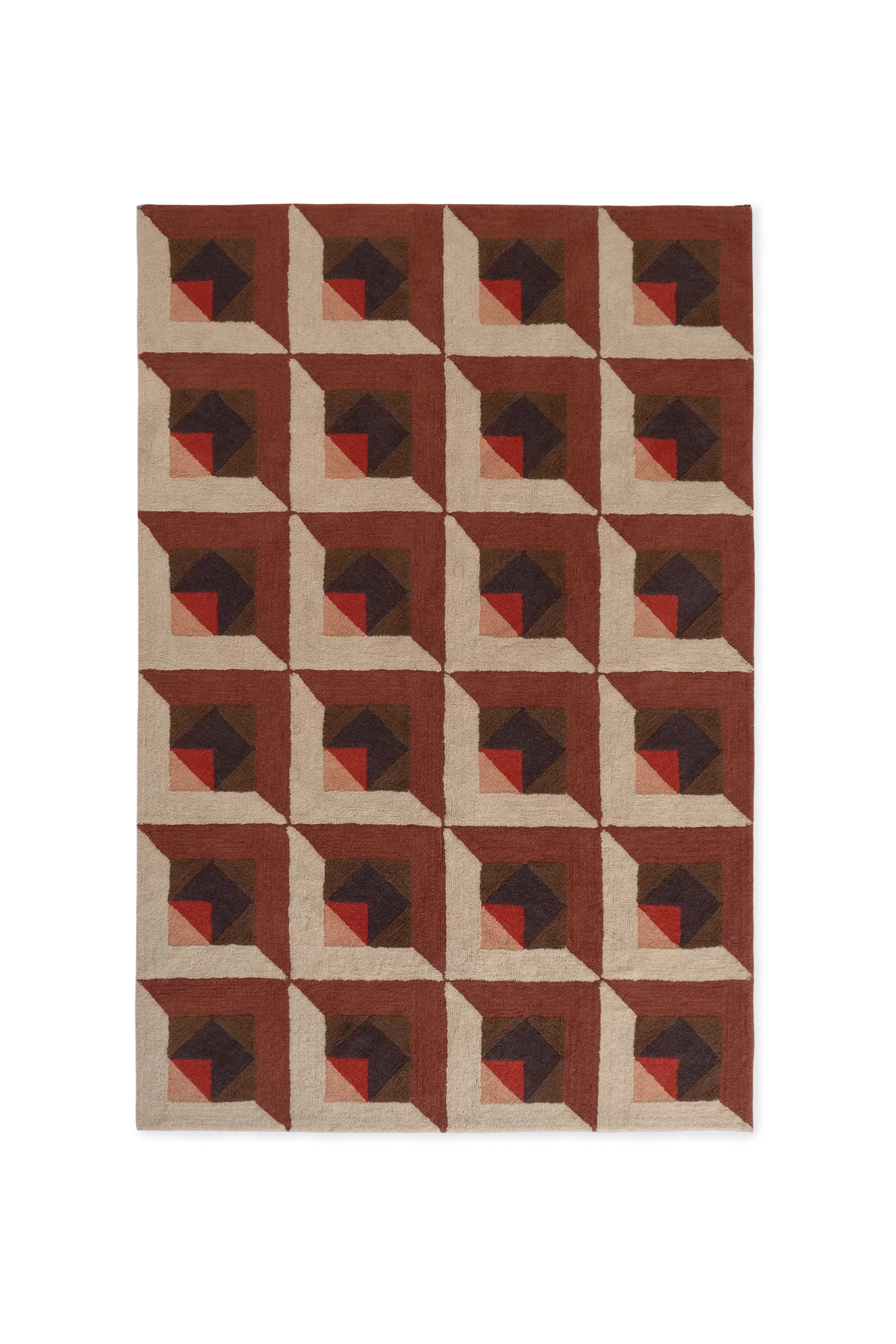 WOOL RUG TESSERA RED