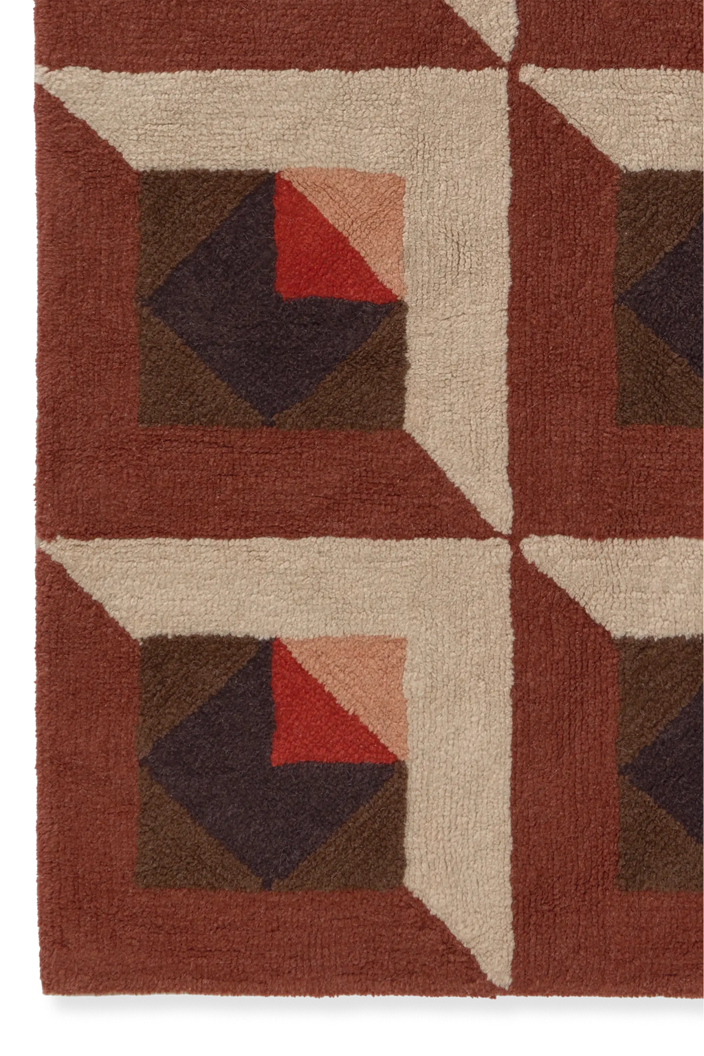 TAPIS EN LAINE TESSERA RED
