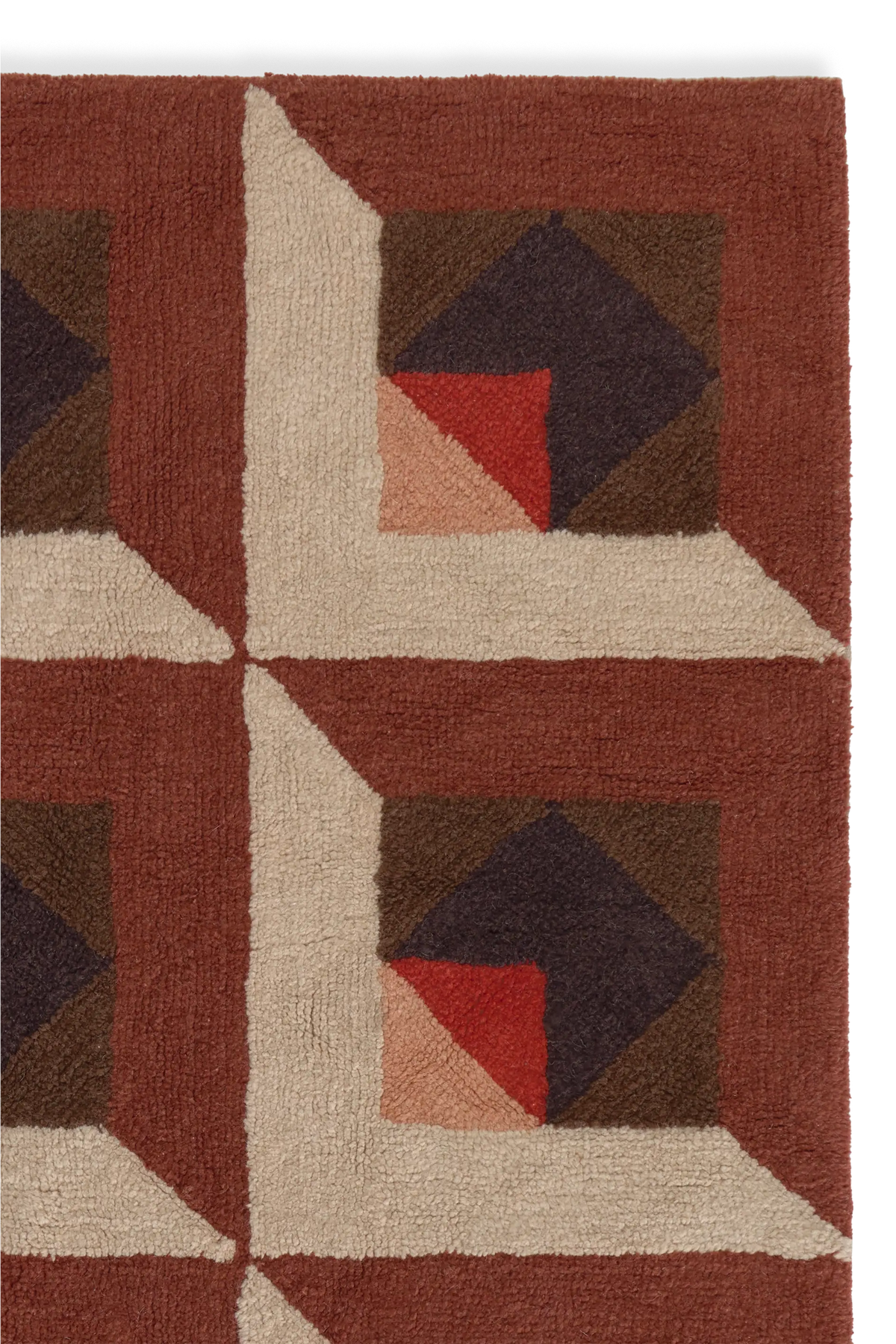 TAPIS EN LAINE TESSERA RED