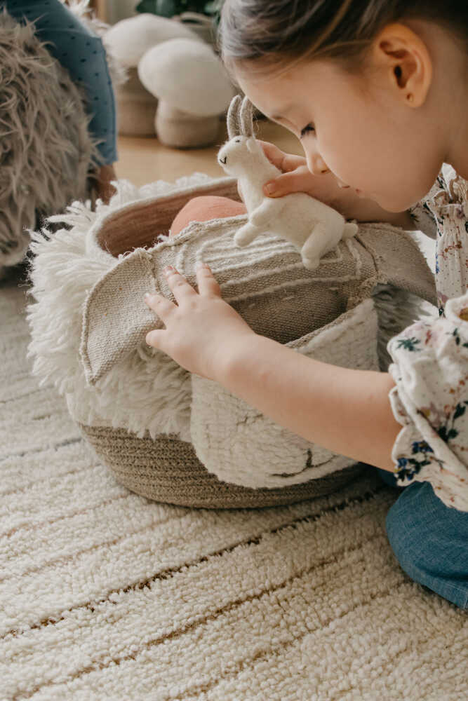 Woolable Basket Rosa Nase Schaf von Lorena Canals